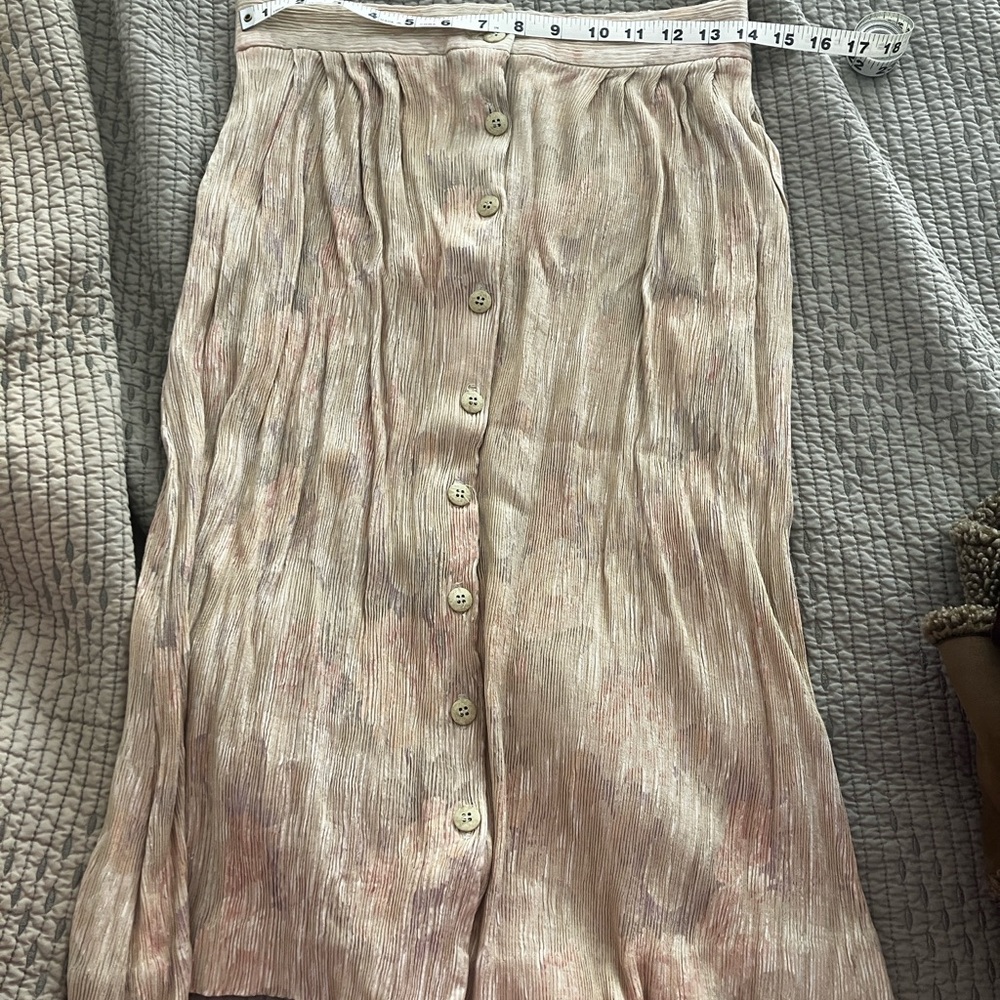 London Fog Button-Down Skirt